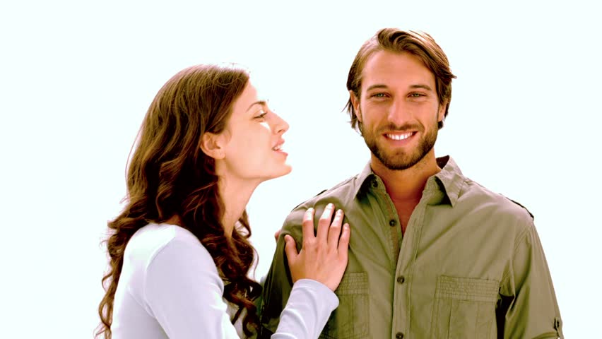 Girlfriend Kissing Boyfriend On the Stock Footage Video (100% Royalty