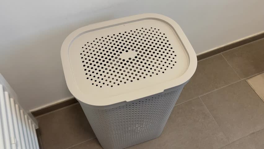 dirty clothes in a basket