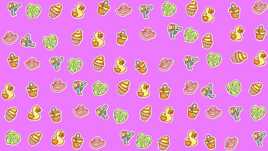 Repeating pattern of easter objects on pink background, suitable for greeting cards, invitations, and holiday designs. Great for springthemed projects.