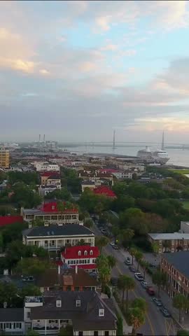 Sunrise Over Charleston City Background for Travel