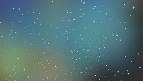 Abstract background animation featuring white particles resembling meteors or stars floating and glowing against a smooth gradient backdrop of deep blue and teal. Ideal for overlay text titles or digital projects. - Powered by Shutterstock - Get 15% off with code: PIKWIZARD15