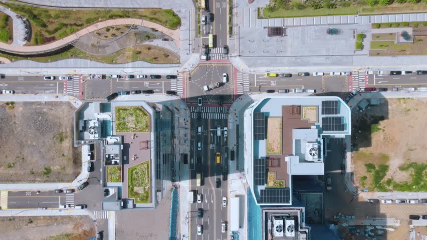 Aerial view of New City in Incheon, Apartment Residential Area in Korea