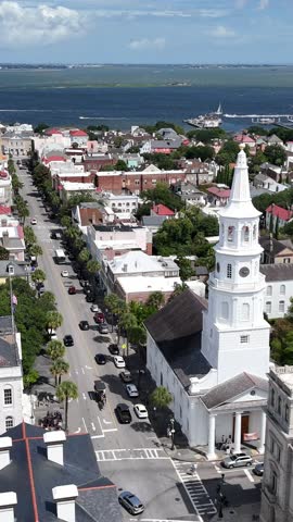 Aerial view of charleston south carolina historic district