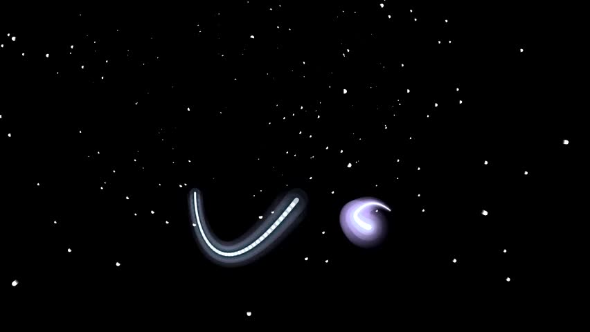 Two ethereal nebulae swirl and glow in the vast darkness of space, surrounded by countless distant stars, creating a mesmerizing cosmic ballet.