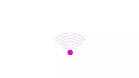 Wi Fi symbol. WIFI icon animation video. Radio icon Wifi signal icon. - Powered by Shutterstock - Get 15% off with code: PIKWIZARD15