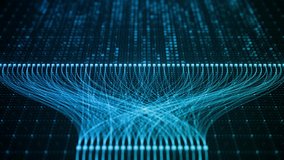 Binary Code Zeros Ones Data Flow Neural Network Visualization with Digital Nodes, Big Data AI Machine Learning Algorithm System, Digital Technology Background for Artificial Intelligence Concept - Powered by Shutterstock - Get 15% off with code: PIKWIZARD15