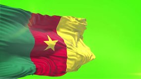 Cameroon Flag in Green Screen - Powered by Shutterstock - Get 15% off with code: PIKWIZARD15