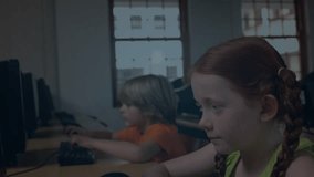 Animation of data processing over diverse business people wearing phone headsets. Global data processing digital interface and technology concept digitally generated video. - Powered by Shutterstock - Get 15% off with code: PIKWIZARD15