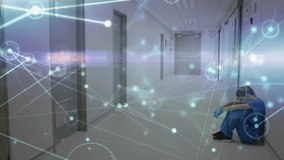 Animation of network of connections over businessman wearing vr headsets. Global connections technology and digital interface concept digitally generated video. - Powered by Shutterstock - Get 15% off with code: PIKWIZARD15