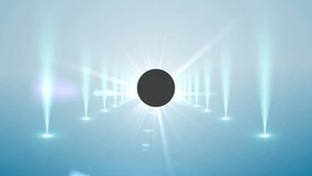 Animation of network of connections with icons over blue background with globe made of user photos. Global networking and technology concept. - Powered by Shutterstock - Get 15% off with code: PIKWIZARD15