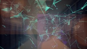 Animation of network of connections over globe and server room. Global business and digital interface concept digitally generated video. - Powered by Shutterstock - Get 15% off with code: PIKWIZARD15