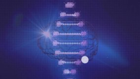 Animation of network of digital icons over dna structure and brain against blue background. Medical research and business networking technology concept - Powered by Shutterstock - Get 15% off with code: PIKWIZARD15