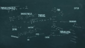 Animation of mathematical equations on green background. Global education connections data processing and technology concept digitally generated video. - Powered by Shutterstock - Get 15% off with code: PIKWIZARD15