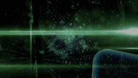 Animation of computer data processing and glowing light trails. Global computing, connections and data processing concept digitally generated video. - Powered by Shutterstock - Get 15% off with code: PIKWIZARD15