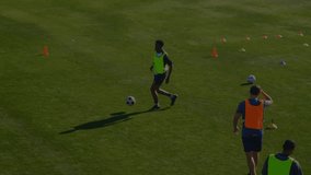 Animation of financial data processing over football player. Global sports, competition, finance, business and data processing concept digitally generated video. - Powered by Shutterstock - Get 15% off with code: PIKWIZARD15