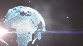Animation of data processing over globe. global connections, networks and data processing concept digitally generated video. - Powered by Shutterstock - Get 15% off with code: PIKWIZARD15