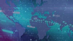 Animation of data processing over blue background. Global business and digital interface concept digitally generated video. - Powered by Shutterstock - Get 15% off with code: PIKWIZARD15