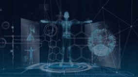 Animation of network of connections over data processing. Global business and digital interface concept digitally generated video. - Powered by Shutterstock - Get 15% off with code: PIKWIZARD15