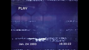 Animation of glitch effect over network of profile icons against blue background. Global networking and business technology concept - Powered by Shutterstock - Get 15% off with code: PIKWIZARD15