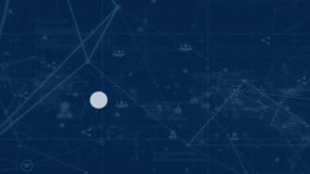 Animation of network of profile icons and statistical data processing against blue background. Global networking and business technology concept - Powered by Shutterstock - Get 15% off with code: PIKWIZARD15