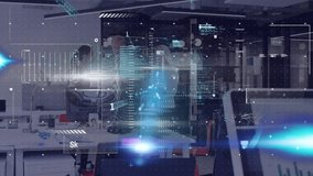 Animation of data processing on digital screen over diverse businesspeople in office. Business, data processing, digital interface and technology concept digitally generated video. - Powered by Shutterstock - Get 15% off with code: PIKWIZARD15