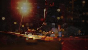 Animation of road at night over african american woman playing keyboard in music band. music and digital interface concept digitally generated video. - Powered by Shutterstock - Get 15% off with code: PIKWIZARD15