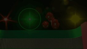 Animation of data processing over dices. global business and digital interface concept digitally generated video. - Powered by Shutterstock - Get 15% off with code: PIKWIZARD15