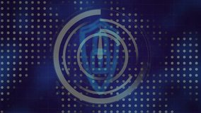 Animation of navy digital screen with processing circle and digital shield with padlock. Digital safety, digital interface, data processing and technology concept digitally generated video. - Powered by Shutterstock - Get 15% off with code: PIKWIZARD15