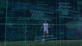 Animation of rugby player over network of connections. Global sports digital interface technology and connections concept digitally generated video. - Powered by Shutterstock - Get 15% off with code: PIKWIZARD15