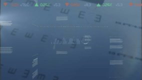 Animation of data processing over clock moving. Global business and digital interface concept digitally generated video. - Powered by Shutterstock - Get 15% off with code: PIKWIZARD15