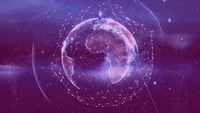 Animation of scientific data processing over globe. Global science, connections, computing and data processing concept digitally generated video. - Powered by Shutterstock - Get 15% off with code: PIKWIZARD15