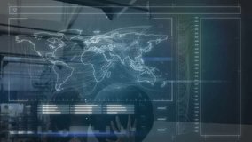 Woman data analyst interacting in tech control room, using holographic world map with bar graphs. Futuristic, technology, visualization, innovation, analytics, digital, corporate - Powered by Shutterstock - Get 15% off with code: PIKWIZARD15