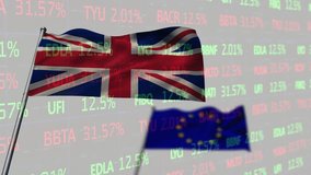 Animation of covid virus cells and digital icons over flag of uk. American independence celebration concept. - Powered by Shutterstock - Get 15% off with code: PIKWIZARD15