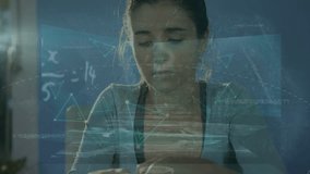 Animation of network of connections and data processing over empty gym. Global business connections digital interface and technology concept digitally generated video. - Powered by Shutterstock - Get 15% off with code: PIKWIZARD15