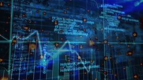 Animation of data processing over world map. Global business and digital interface concept digitally generated video. - Powered by Shutterstock - Get 15% off with code: PIKWIZARD15