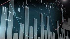 Animation of clock over statistics and financial data processing. Global business, finance, computing and data processing concept digitally generated video. - Powered by Shutterstock - Get 15% off with code: PIKWIZARD15