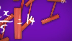Animation of dna strand spinning and mathematical data processing over purple background. Global education, science, computing and data processing concept digitally generated video. - Powered by Shutterstock - Get 15% off with code: PIKWIZARD15