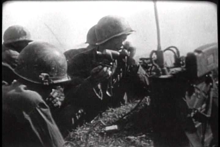 1940s - American troops attack the Japanese at Okinawa.