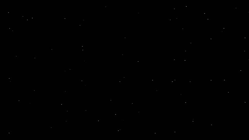 abstract white particles moving on black background 