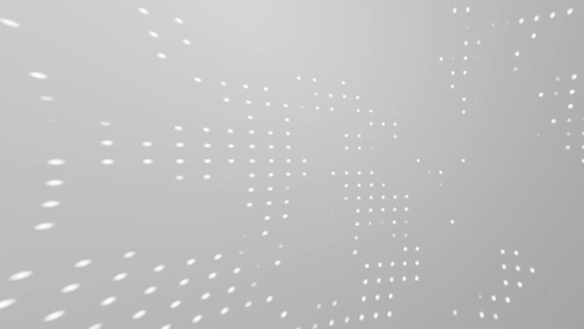 White round dots on a gray background. 4K.