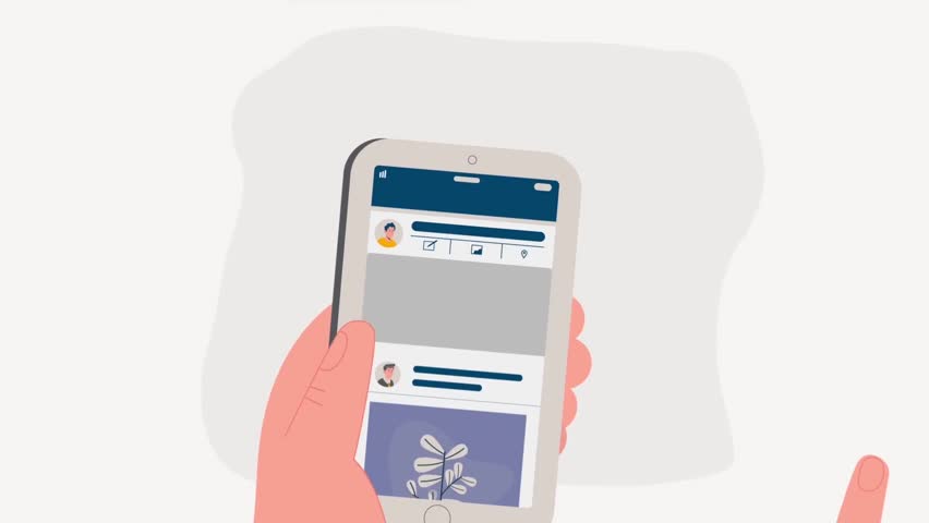Smartphone Screen Showing Colorful App Interface with Hot Air Balloon, Concept of Travel Apps and Creative Portfolio Design