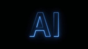 AI" with a blue neon light effect.The letters are presented in a futuristic, neon blue outline.  - Powered by Shutterstock - Get 15% off with code: PIKWIZARD15