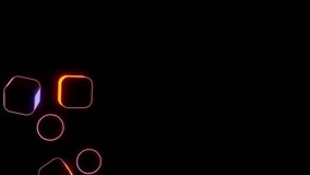 Horizontal 3d abstract sphere cube geometry shapes loop animation liquid oil bubble fluid copyspace interface banner background hologram blob glossy glass gel neon black gradient prism glow - Powered by Shutterstock - Get 15% off with code: PIKWIZARD15