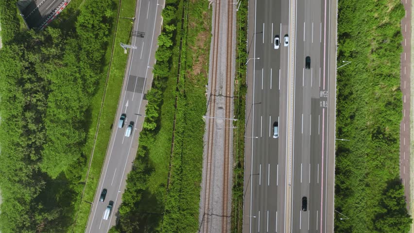 Aerial View of the Northern Incheon toll gate on the Incheon International Airport Expressway