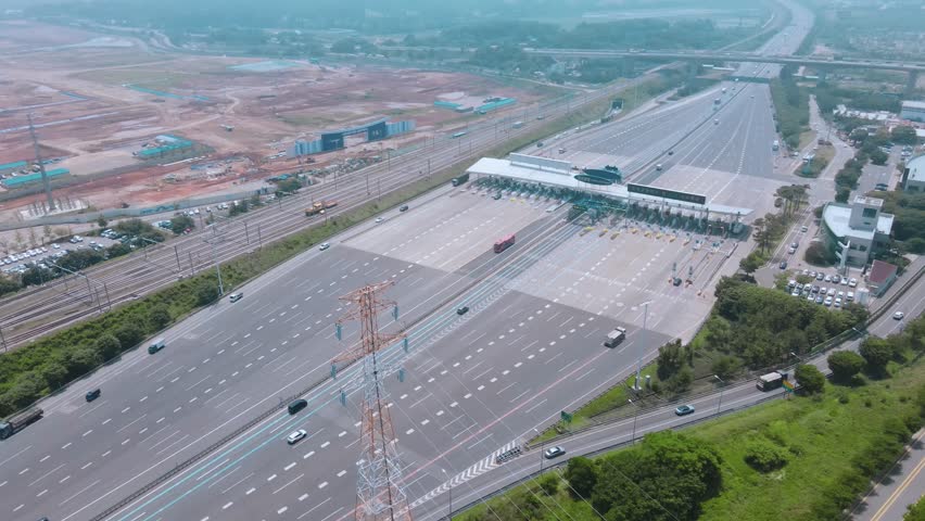 Incheon International Airport Tollgate Aerial View of Incheon International Airport Expressway