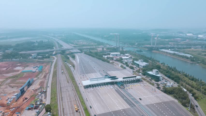 Incheon International Airport Tollgate Aerial View of Incheon International Airport Expressway