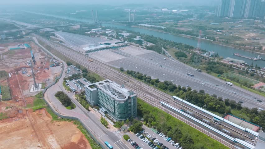 Incheon International Airport Tollgate Aerial View of Incheon International Airport Expressway
