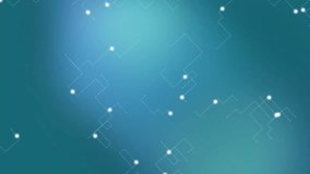 Abstract geometric pattern with white dots and lines on teal backdrop. Ideal for technology, communication, or futuristic design projects. - Powered by Shutterstock - Get 15% off with code: PIKWIZARD15