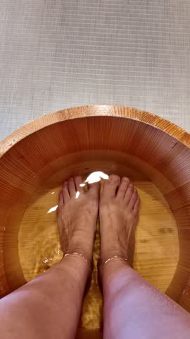 Leg Massage Therapy at Traditional Japanese Spa Relaxation and Wellness