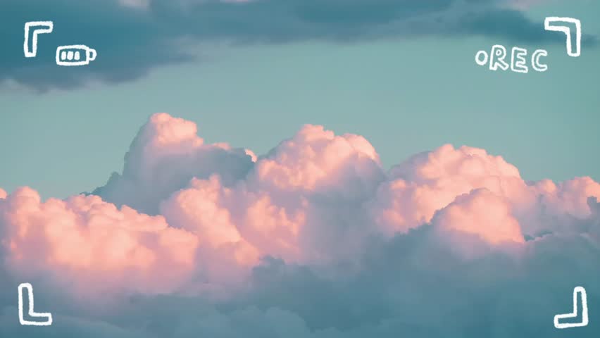 Soft cloud sky animation with vlog style text background. Dreamy and calm visual perfect for vlog intro, lifestyle content, social media, and creative storytelling.